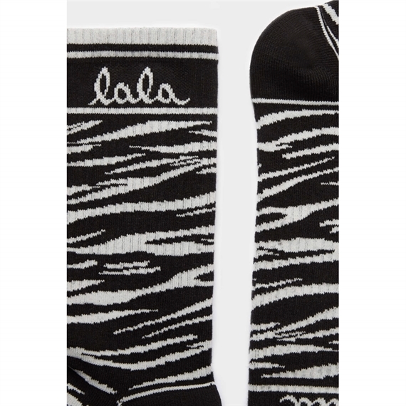 Lala Berlin Socks Sanira, Cotton Blend Black Tiger